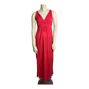 NWT Melissa Odabash Sanela V-Neck Long Dress Red Womens Size XS Formal Cocktail